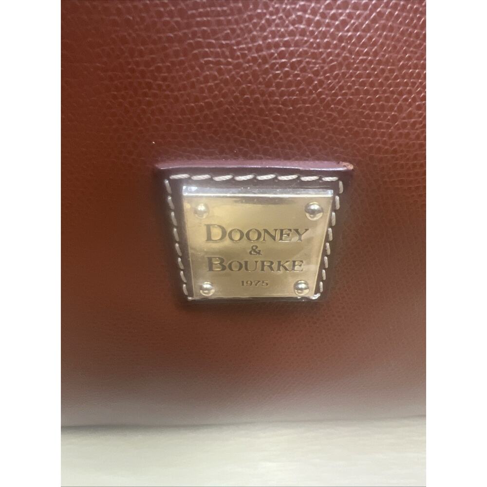 Dooney & Bourke Pebble Leather Large Tote East/West Sac Caramel Brown - Picture 12 of 17